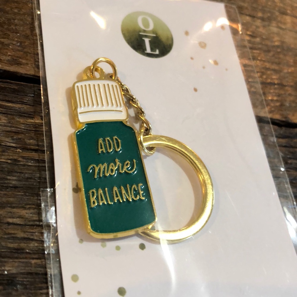 Oil Life "Add More Balance" keychain
